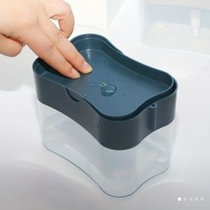Soap pump dispenser with sponge